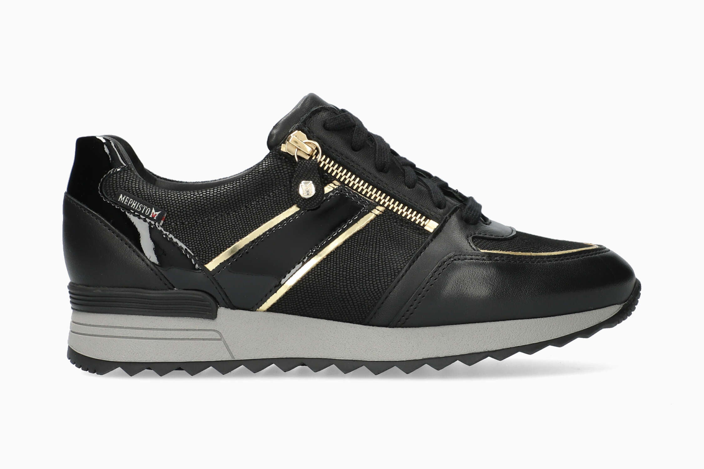 damenfahrrad toscana MEPHISTO TOSCANA | Damen Sneaker Schwarz Leder Textil Glatt