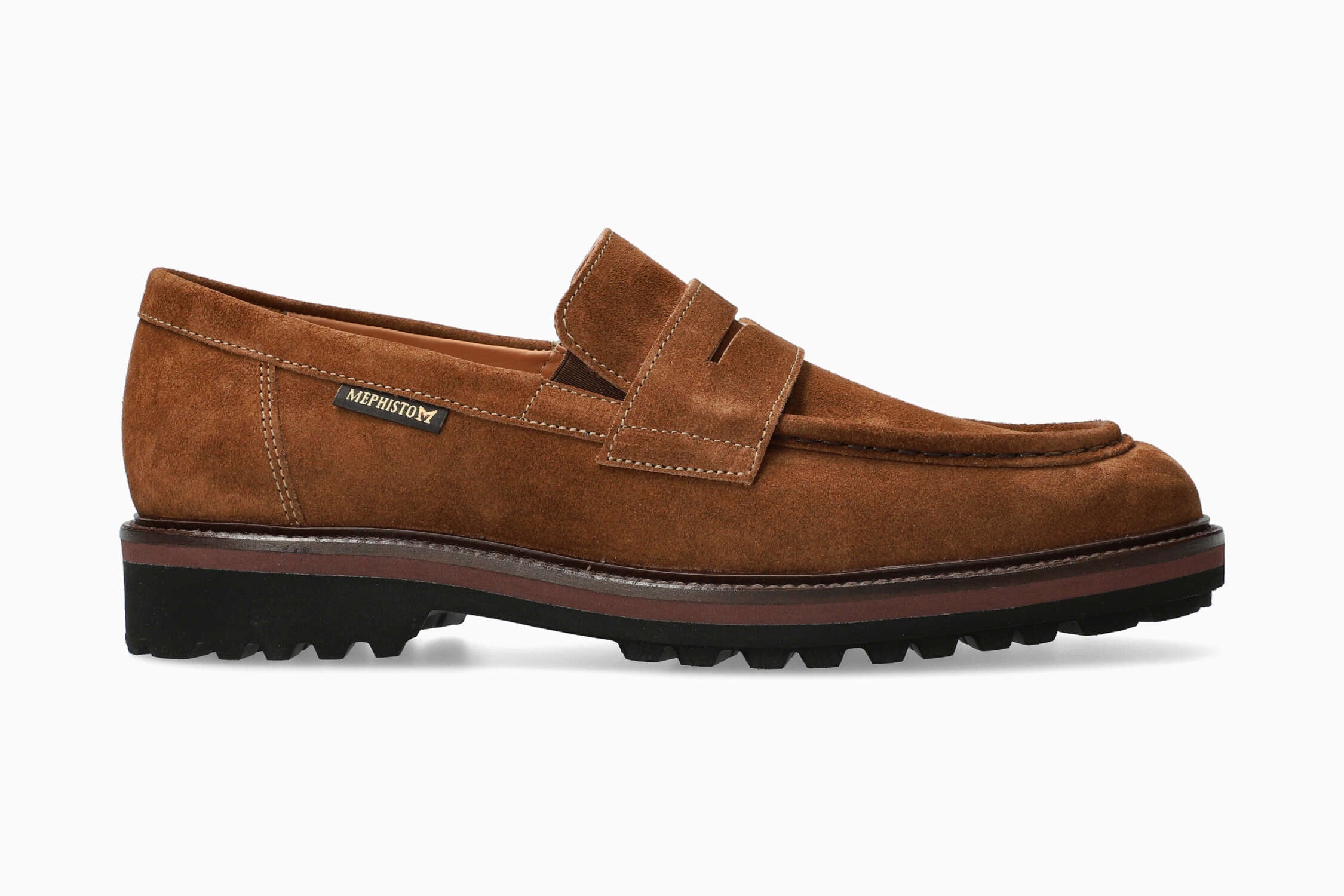 MEPHISTO BUCK | Man Mocassins Kastanjebruin Leer Velouwen