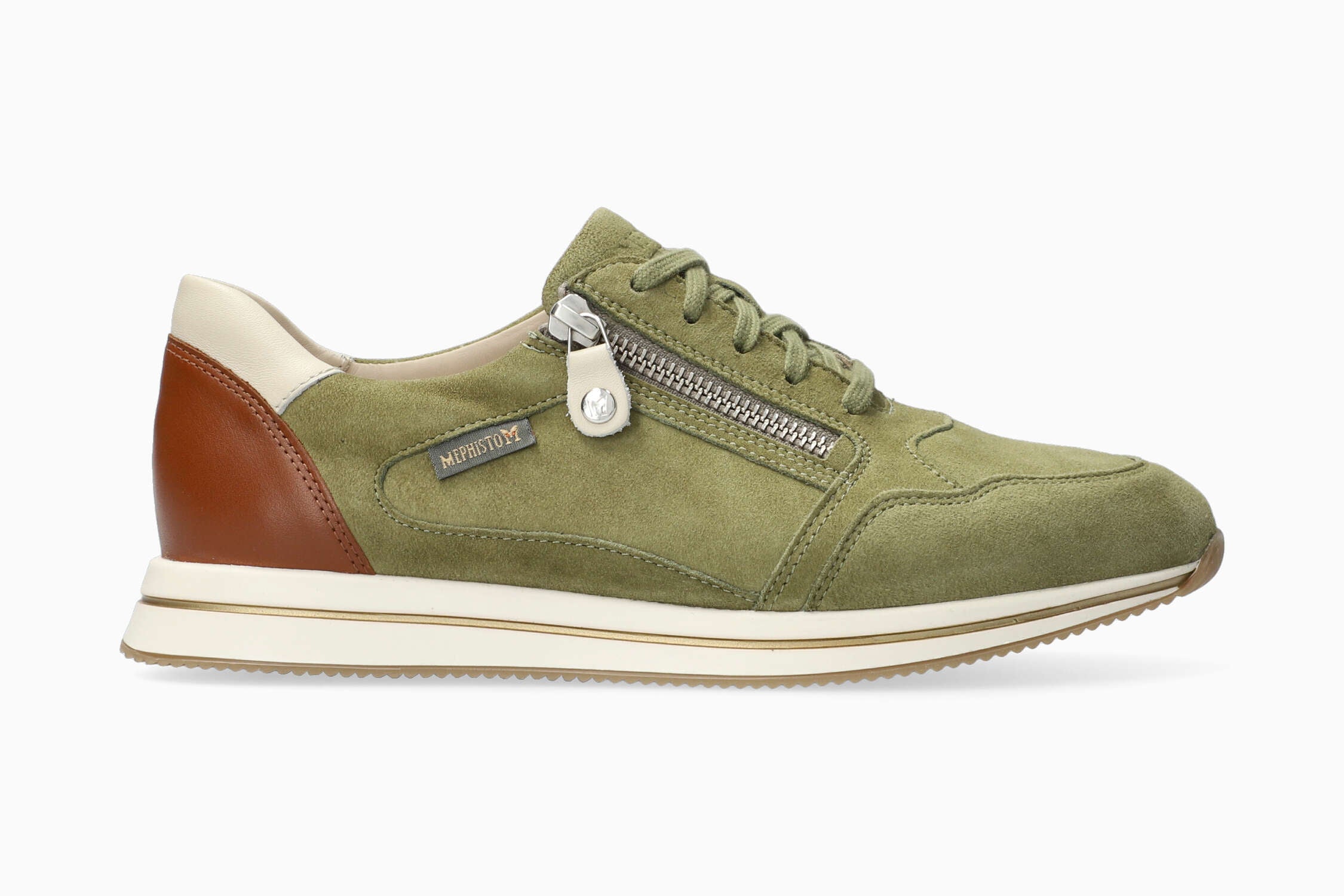 MEPHISTO LEENIE | Femme Sneaker Vert Cuir Velours | Mephisto.com