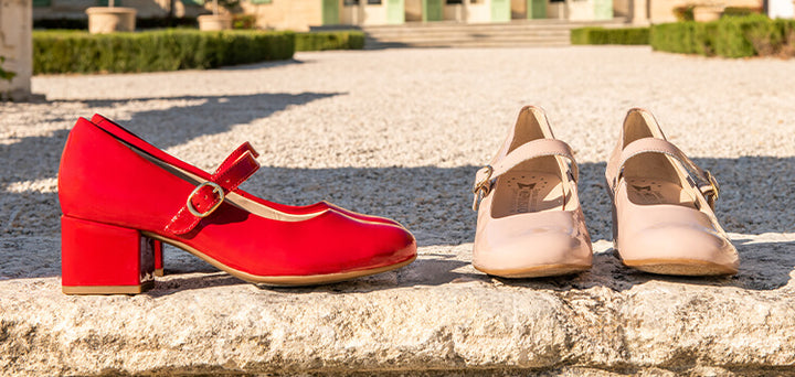 Santoni Leren pump met middelhoge hak voor dames Santoni Leren pump met middelhoge hak voor dames
