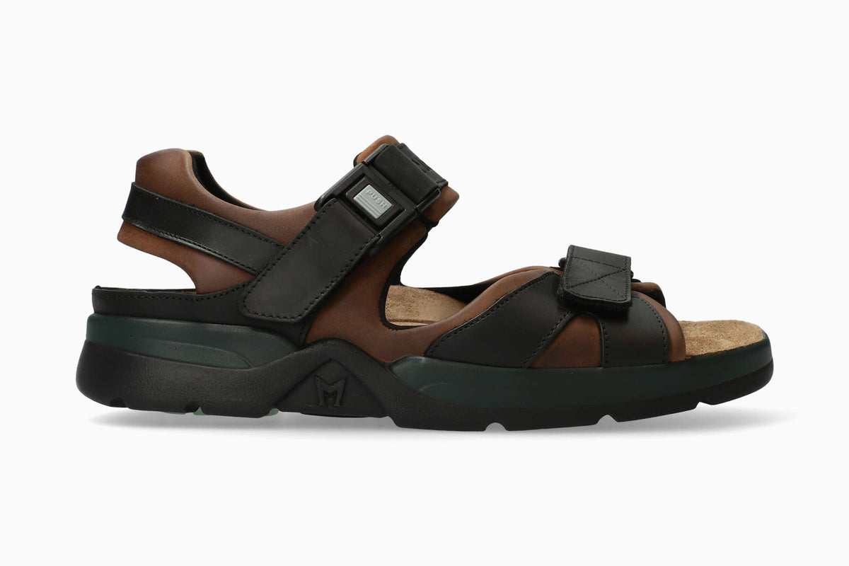 MEPHISTO SHARK FIT | Men Sandals Dark Brown Leather Nubuck  display picture 1