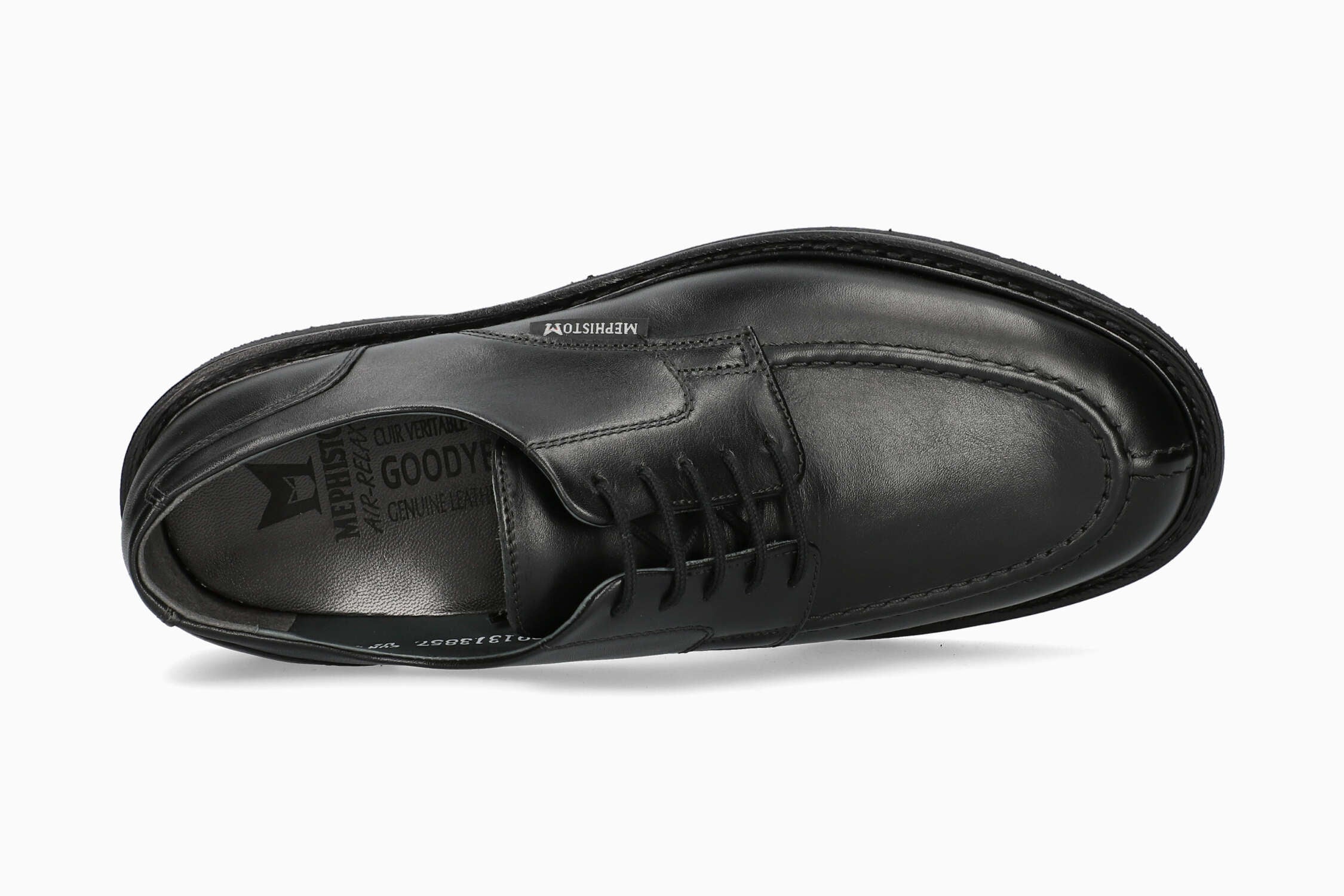 MEPHISTO PHOEBUS | Homme Goodyear Welt / Norvegien Noir Cuir Lisse
