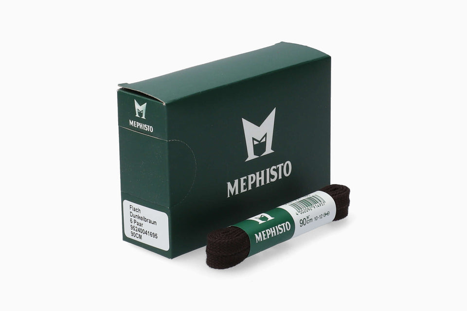 LACETS PLATS 90 CM MARRON FONCE