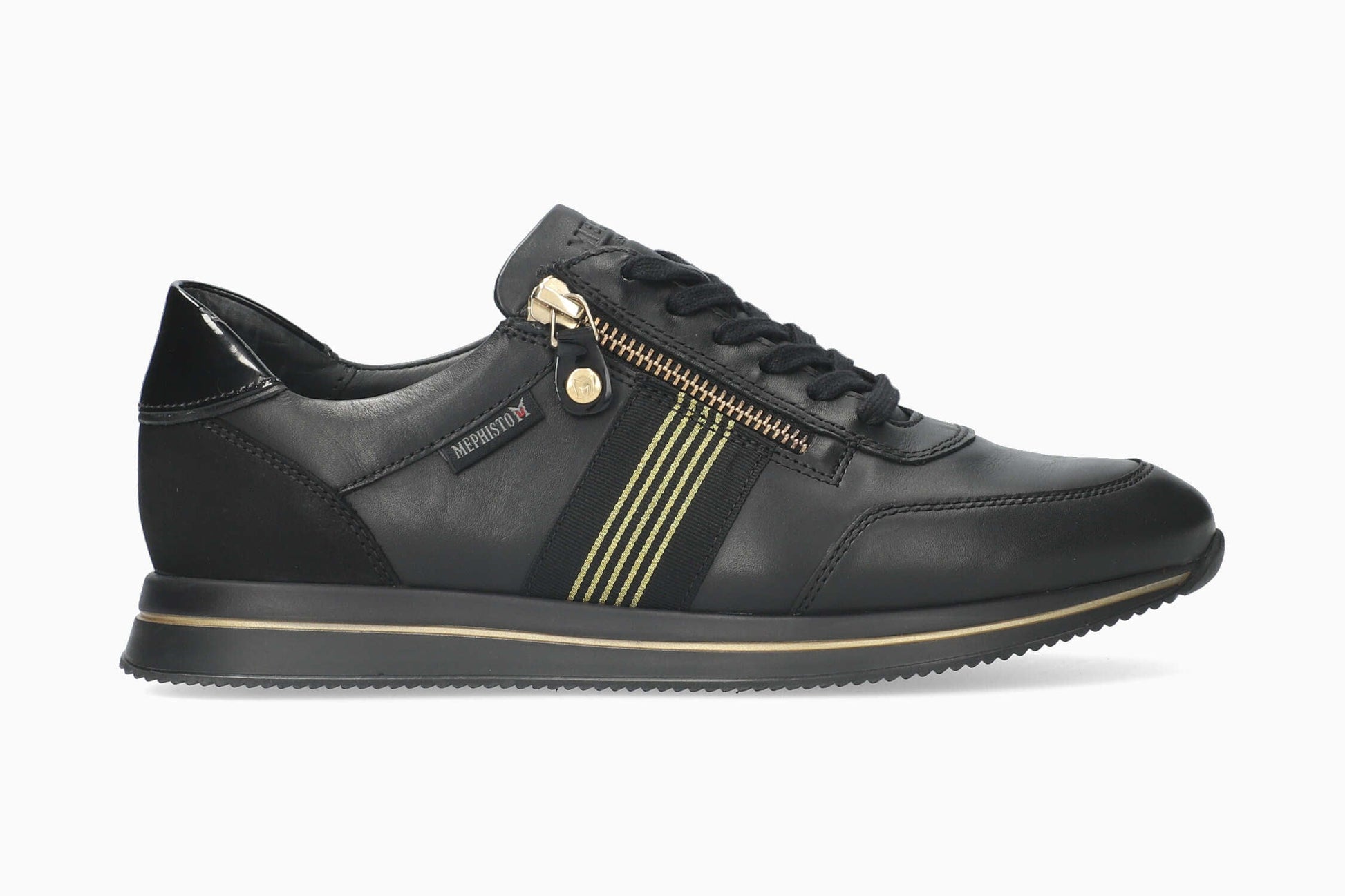 MEPHISTO LUCILLE Damen Sneaker Schwarz Leder Glatt Mephisto Europe