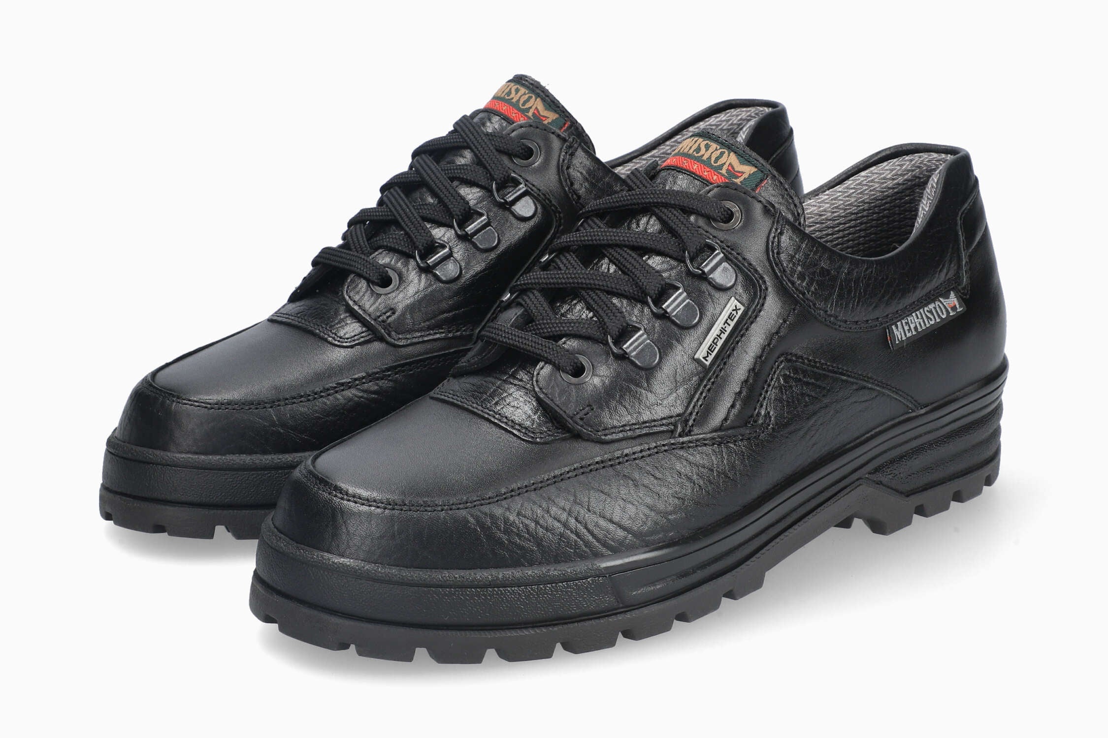 MEPHISTO BARRACUDA MT | Hombre Zapatos Outdoor Negro Cuero Efecto