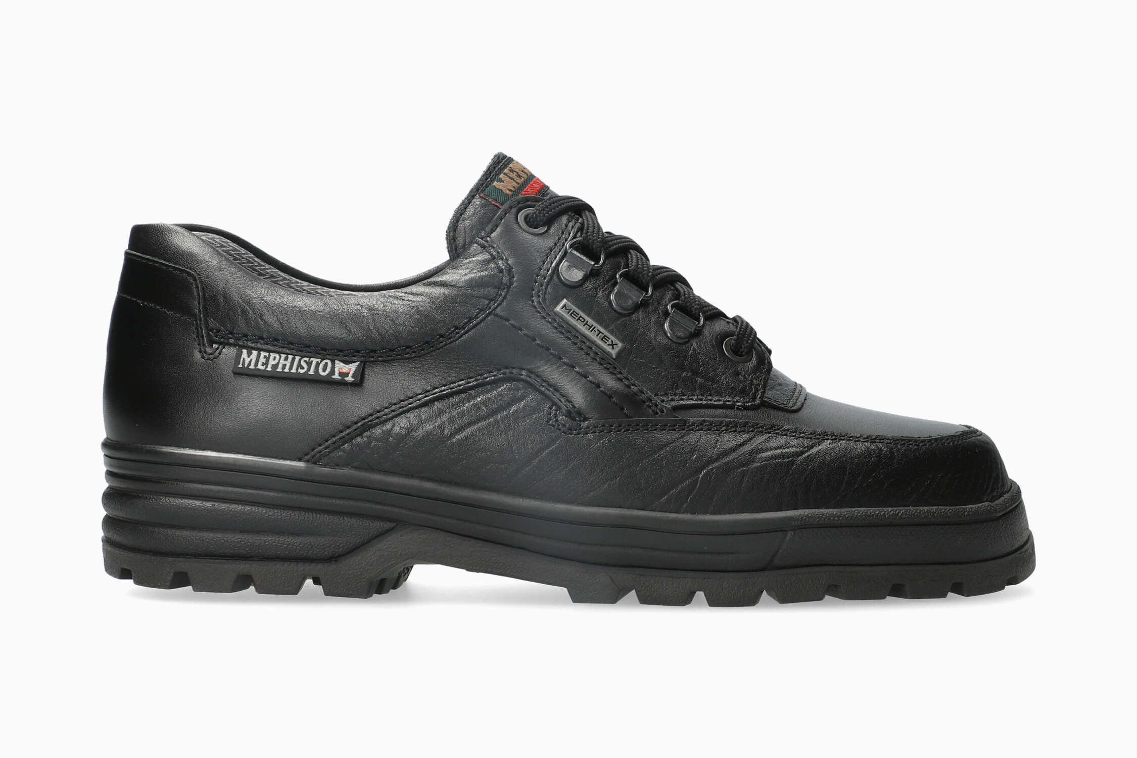 MEPHISTO BARRACUDA MT | Men Outdoor Shoes Black Leather Crumpled