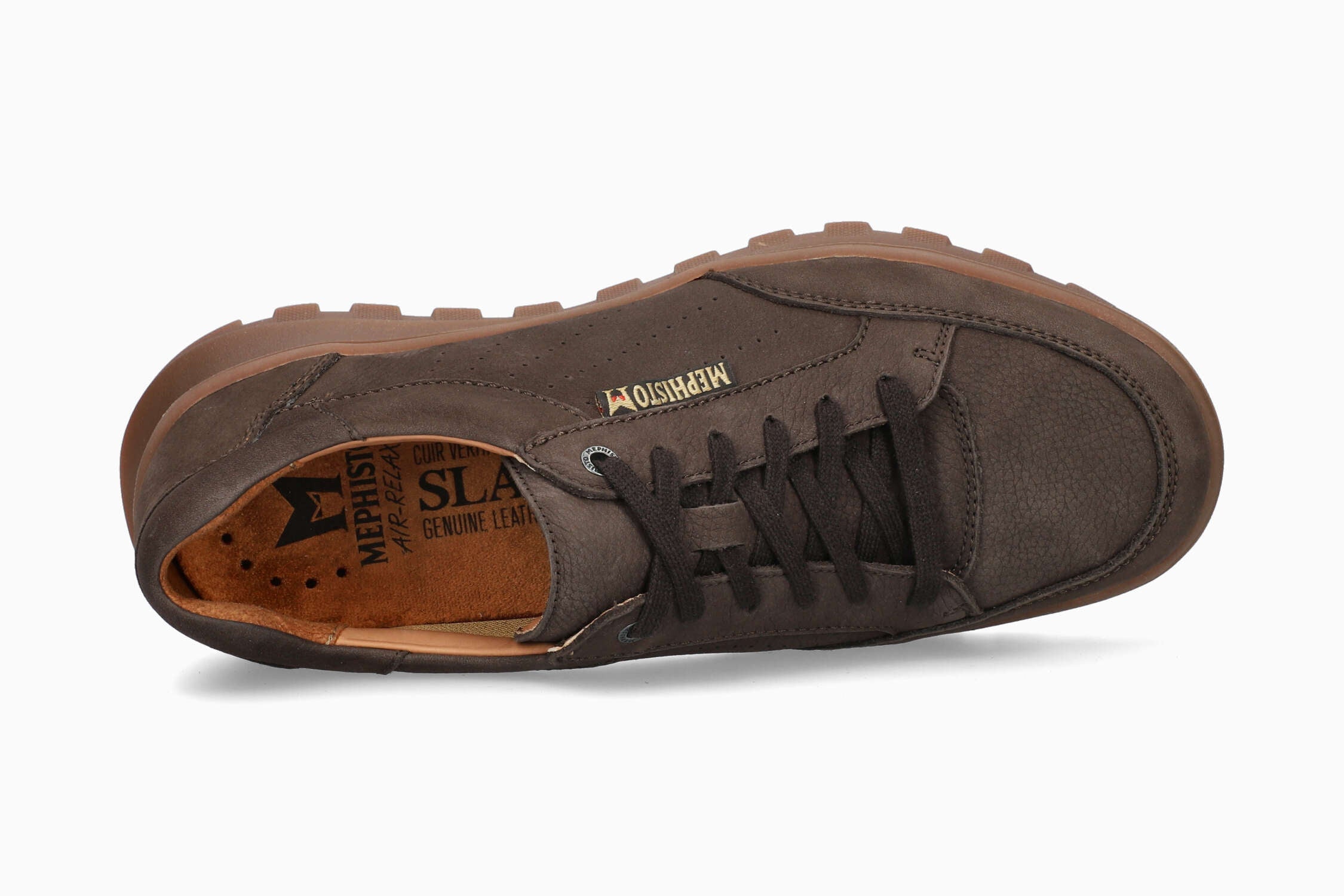 MEPHISTO FLYNN | Homme Sneaker Marron Fonce Cuir Nubuck | Mephisto.com