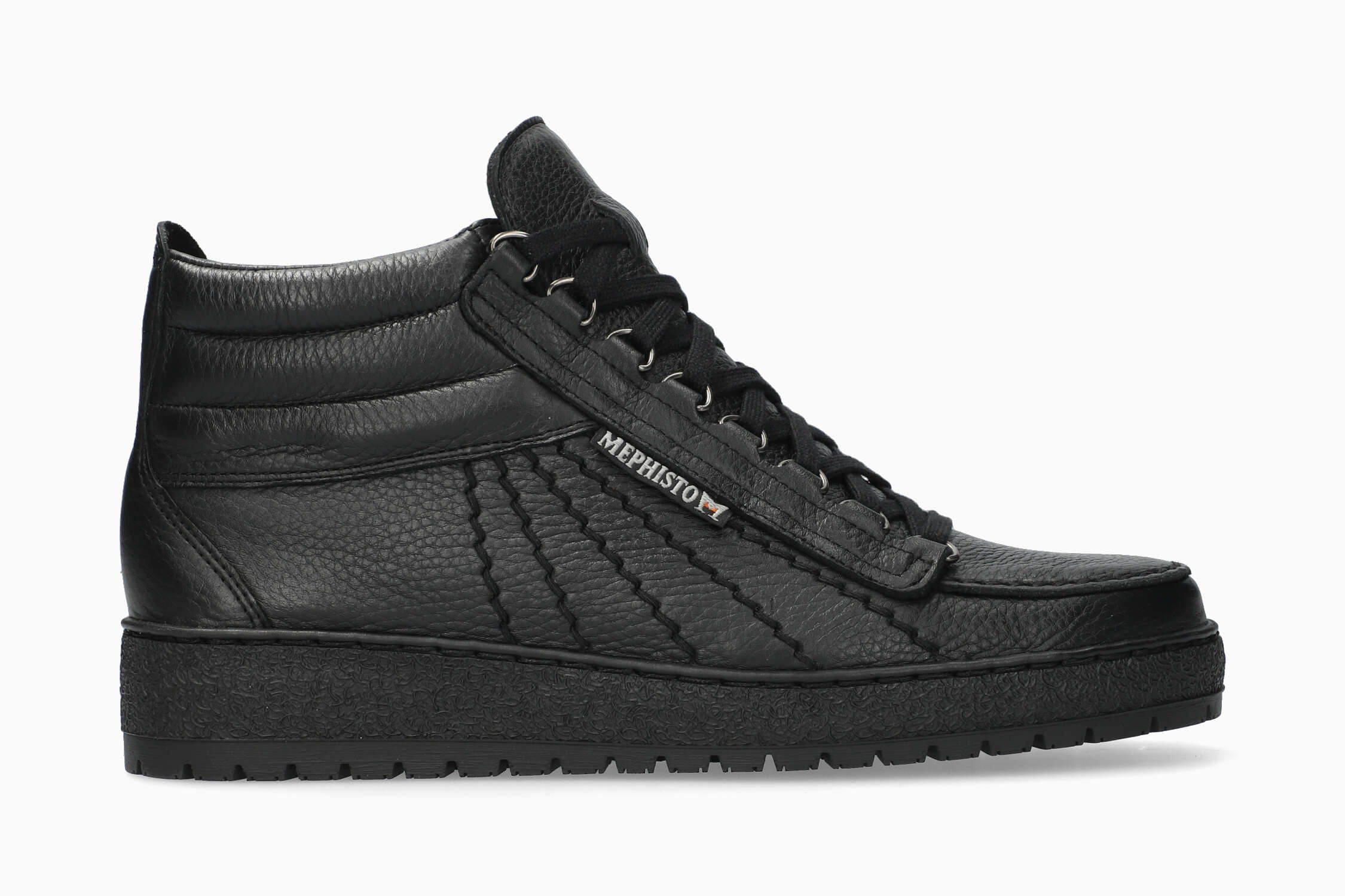 MEPHISTO RAINBOW MID | Hombre Originals Negro Cuero Liso