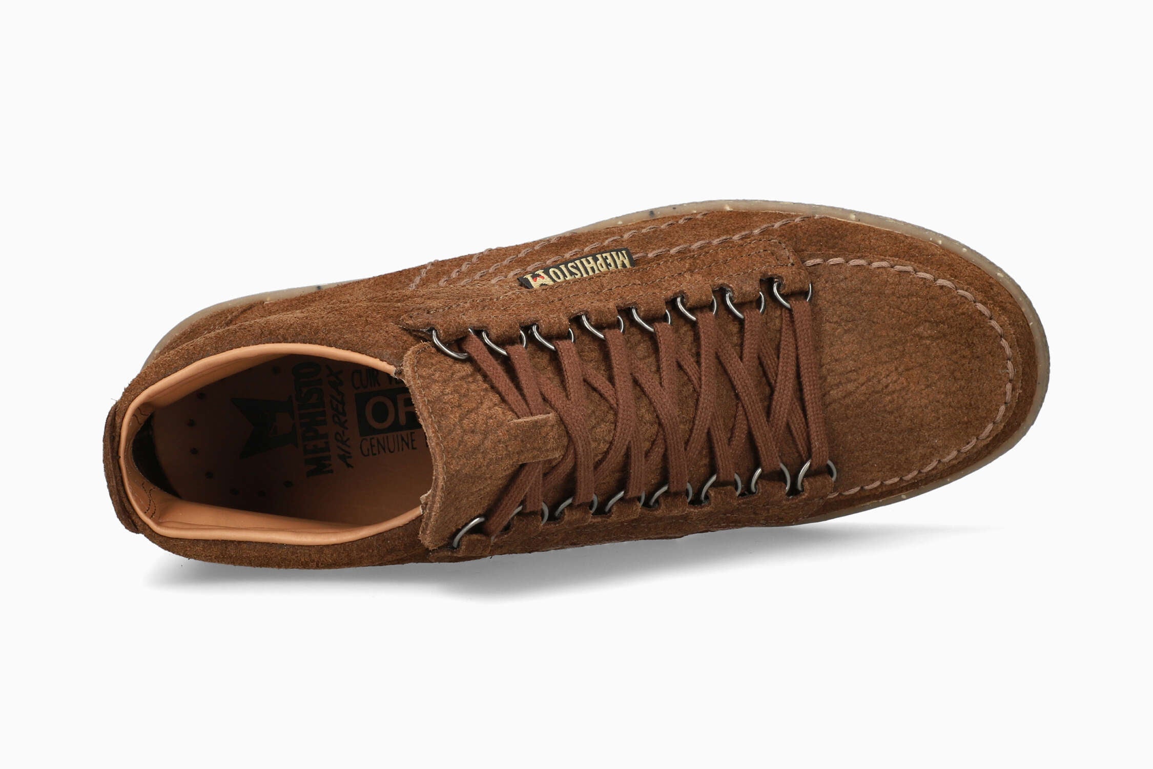 MEPHISTO RAINBOW MID | Men Originals Brown Leather Grainy Nubuck