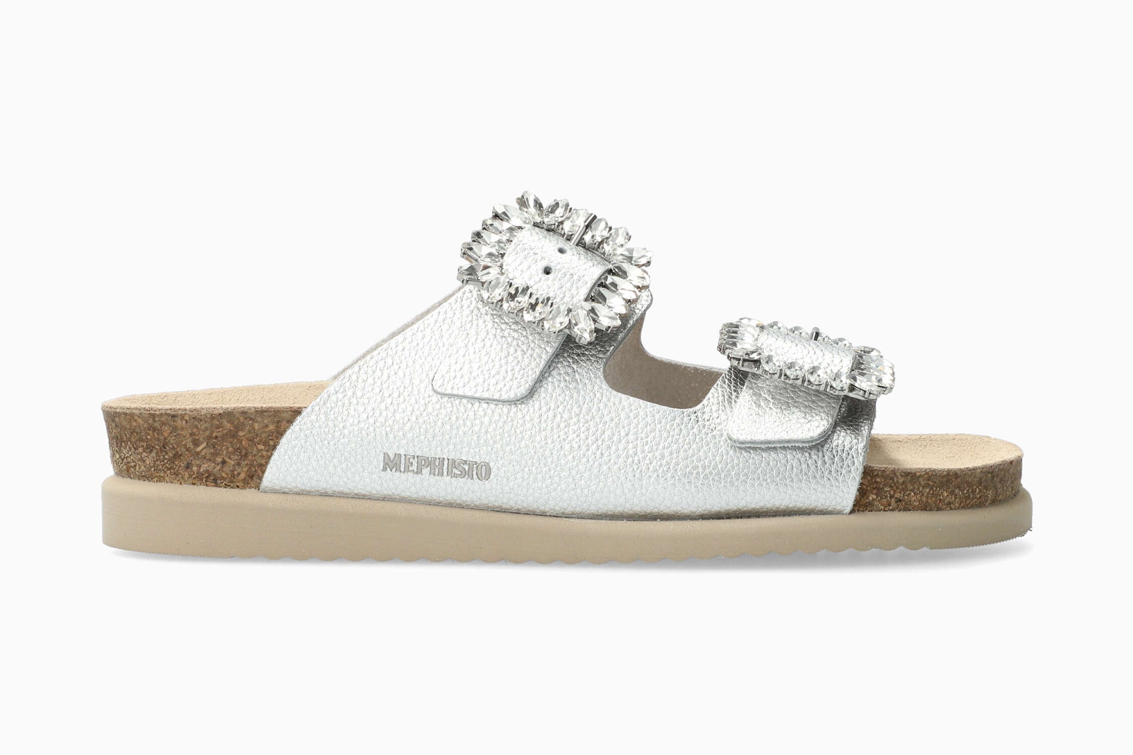 MEPHISTO HAZINA | Women Cork Sandals Metallic Leather Metallic