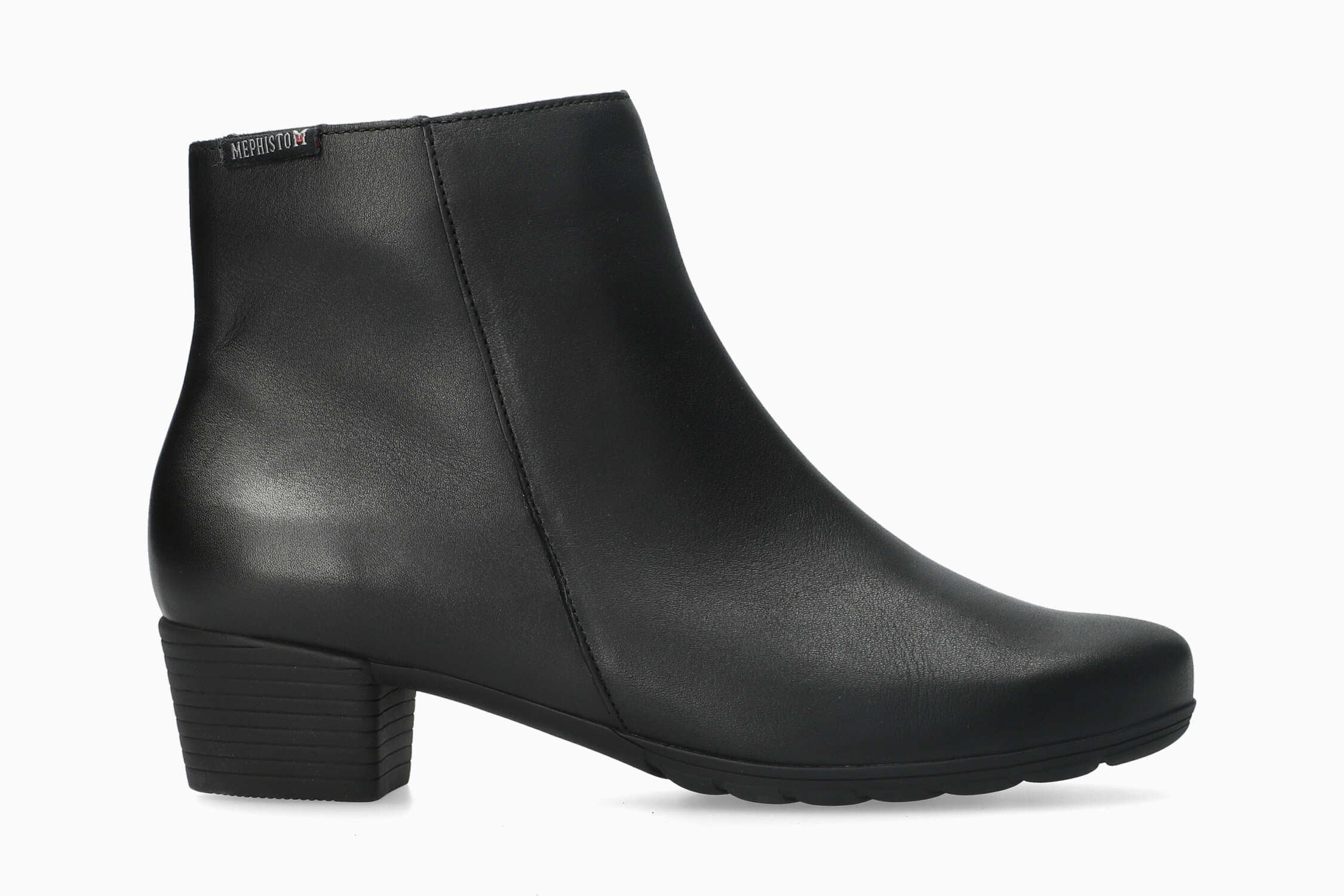 MEPHISTO IOLA | Women Ankle Boots With Heel Black Leather Smooth
