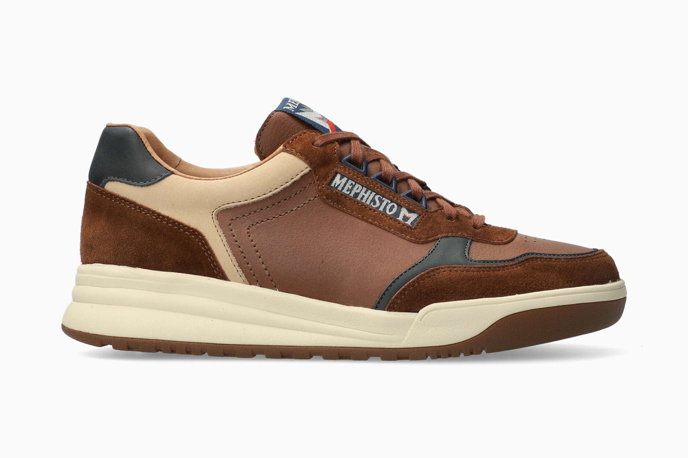 MEPHISTO NORWIN | Man Sneaker Kastanjebruin Leer Velouwen