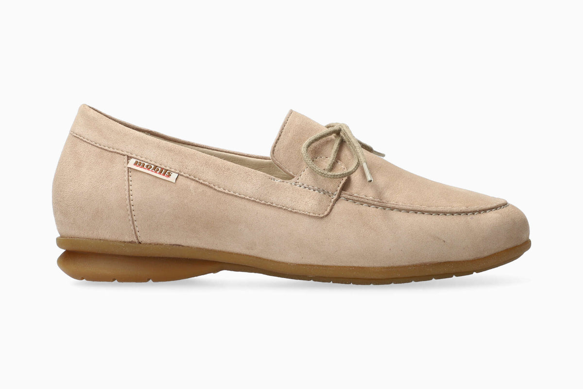 •Mephisto Beige Slip On Loafers• MOBILS SIAM | Women Slip-ons Beige Leather Velvet | Mephisto.com main image 3