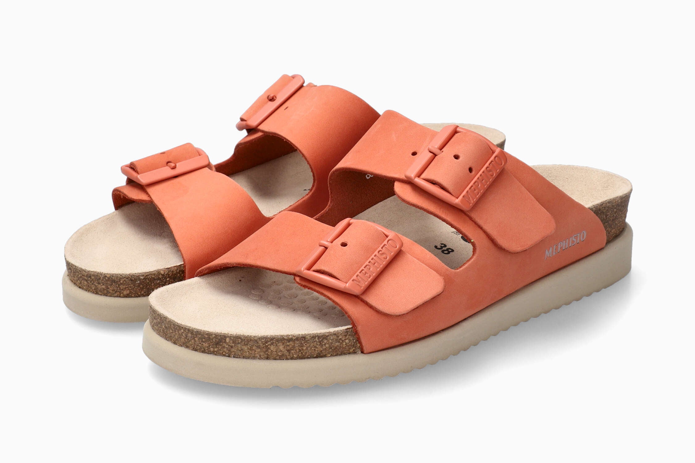 MEPHISTO HESTER | Vrouwen Arch Sandalen Kastanjebruin Leer Nubuck