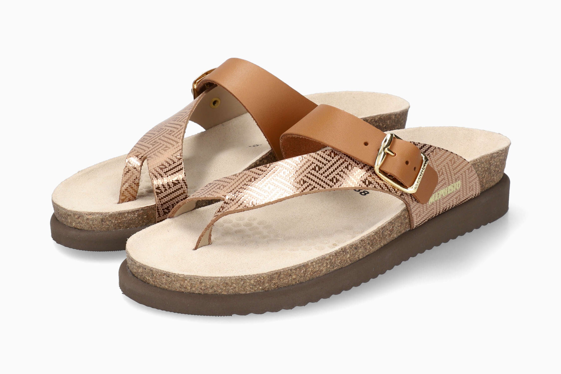 Helen Mix - Camel Women Cork Sandals