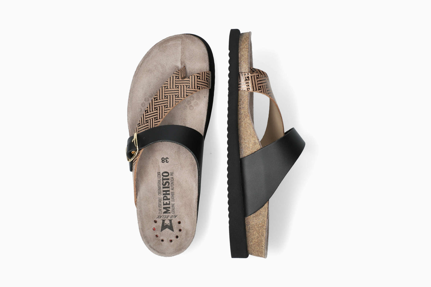Helen Mix - Black Women Cork Sandals