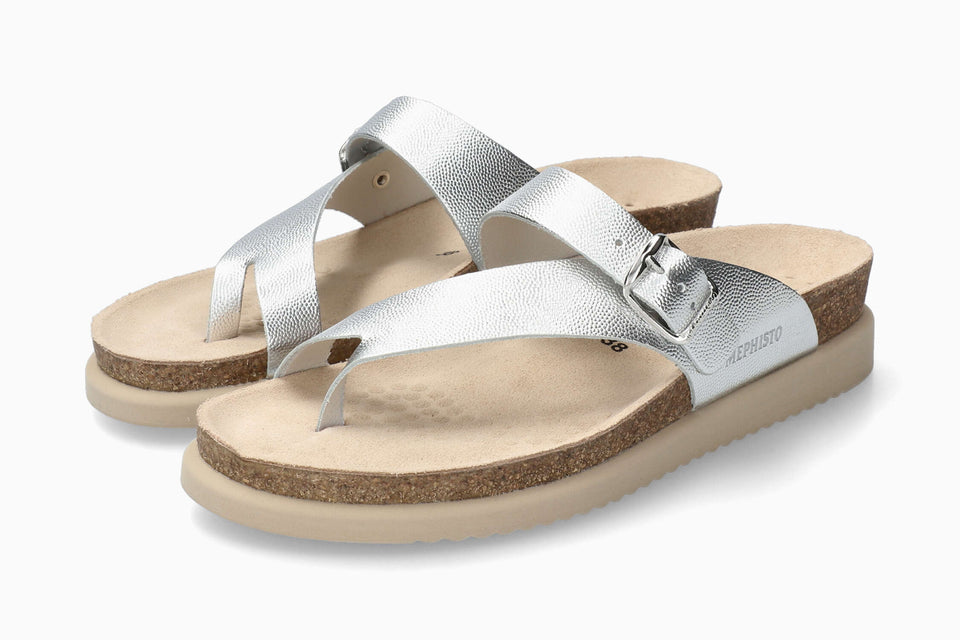 Helen - Silver Women Cork Sandals