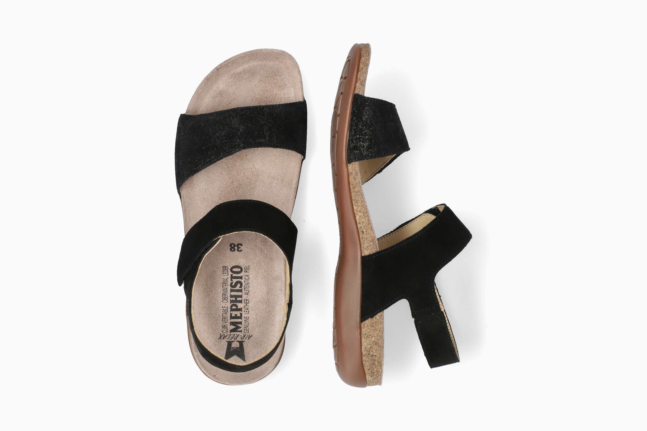 Agave - Black Women Cork Sandals