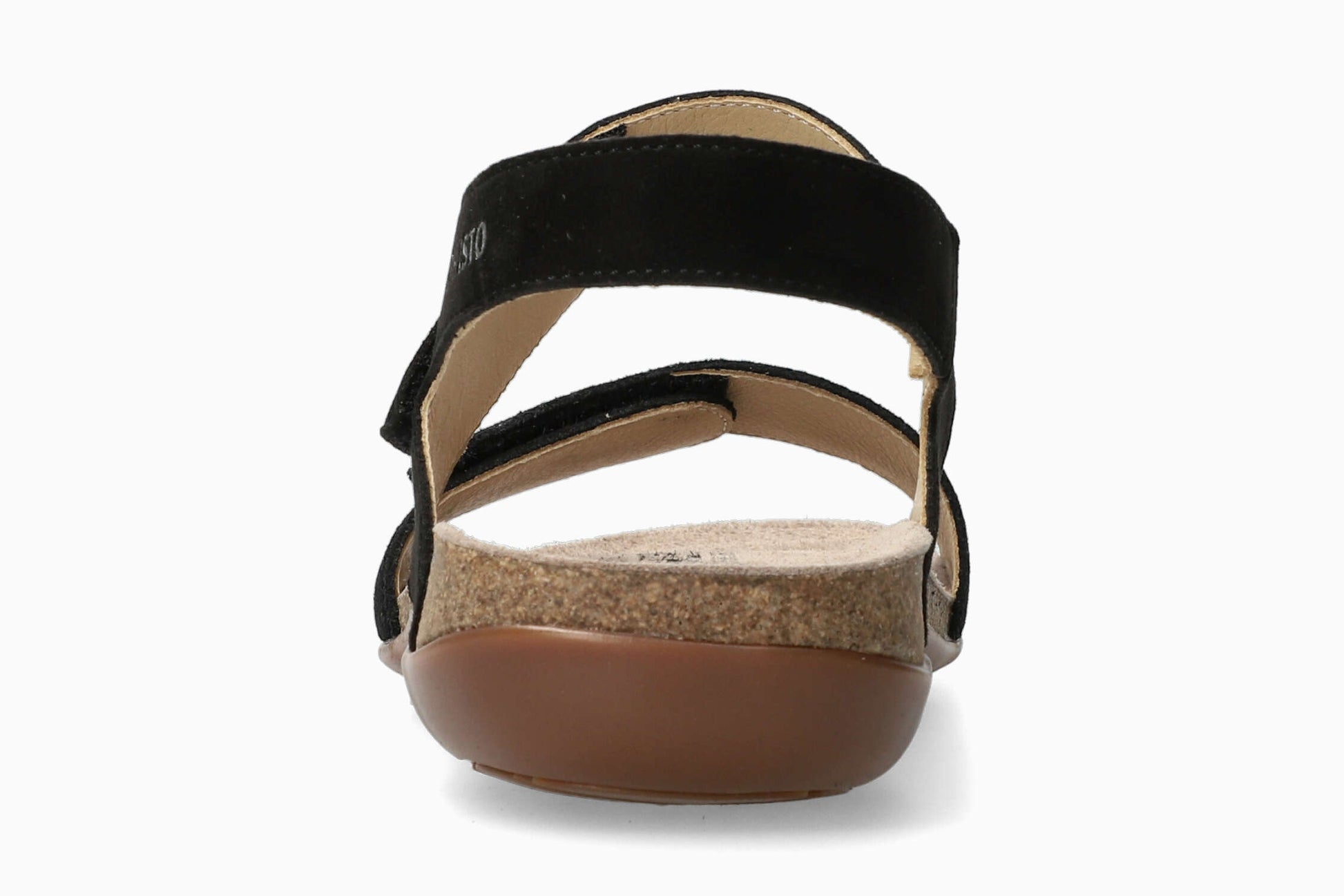 MEPHISTO AGAVE | Femme Sandales Voute Liege Noir Cuir Velours