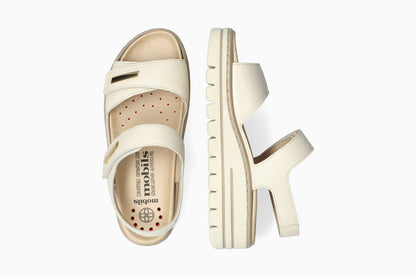 Clem - Light Sand Women Sandals With Heel