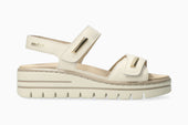 Clem - Light Sand Women Sandals With Heel