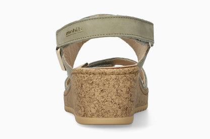 Nawel - Light Khaki Women Sandals With Heel