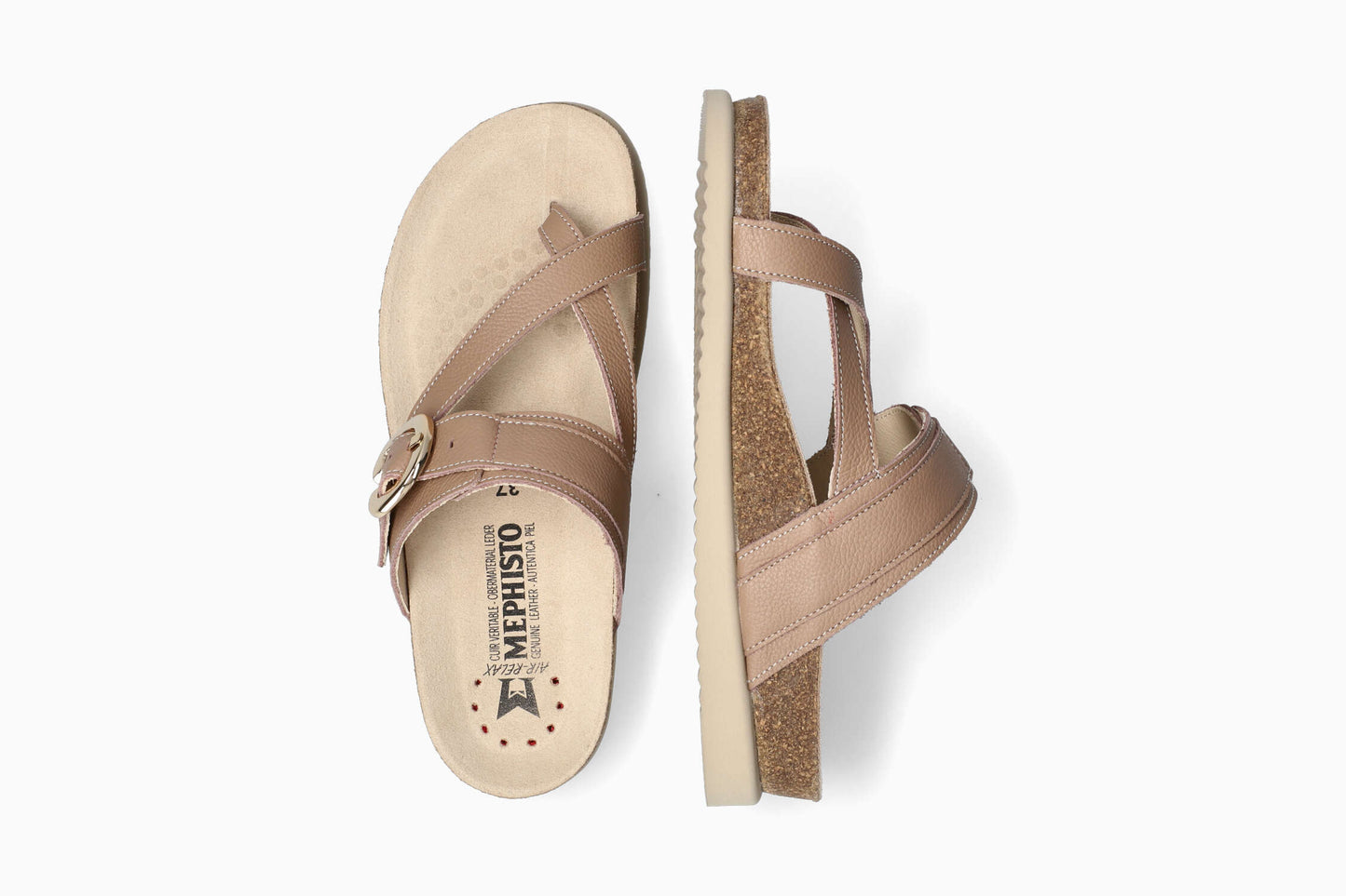 Izaora - Light Taupe Women Cork Sandals
