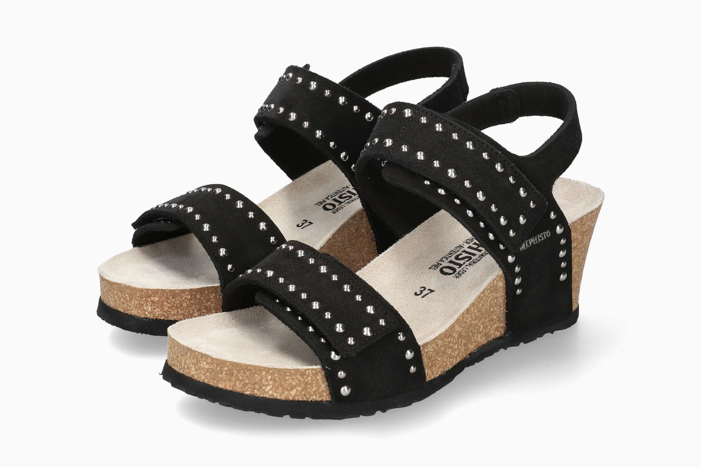 Lina - Black Women Cork Sandals