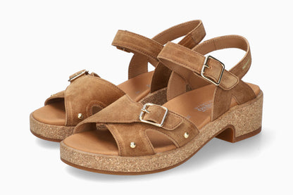 Fedora - Tobacco Women Sandals With Heel