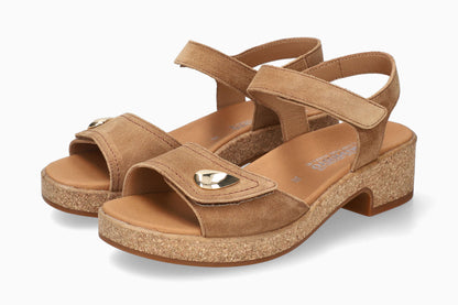 Franka - Tobacco Women Sandals With Heel