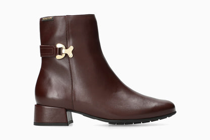 Johana - Cordovan Women Ankle Boots With Heel