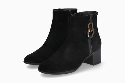 Zina - Black Women Ankle Boots With Heel
