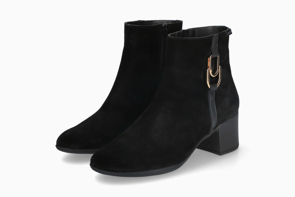 Zina - Black Women Ankle Boots With Heel