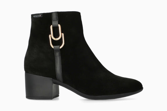 Zina - Black Women Ankle Boots With Heel