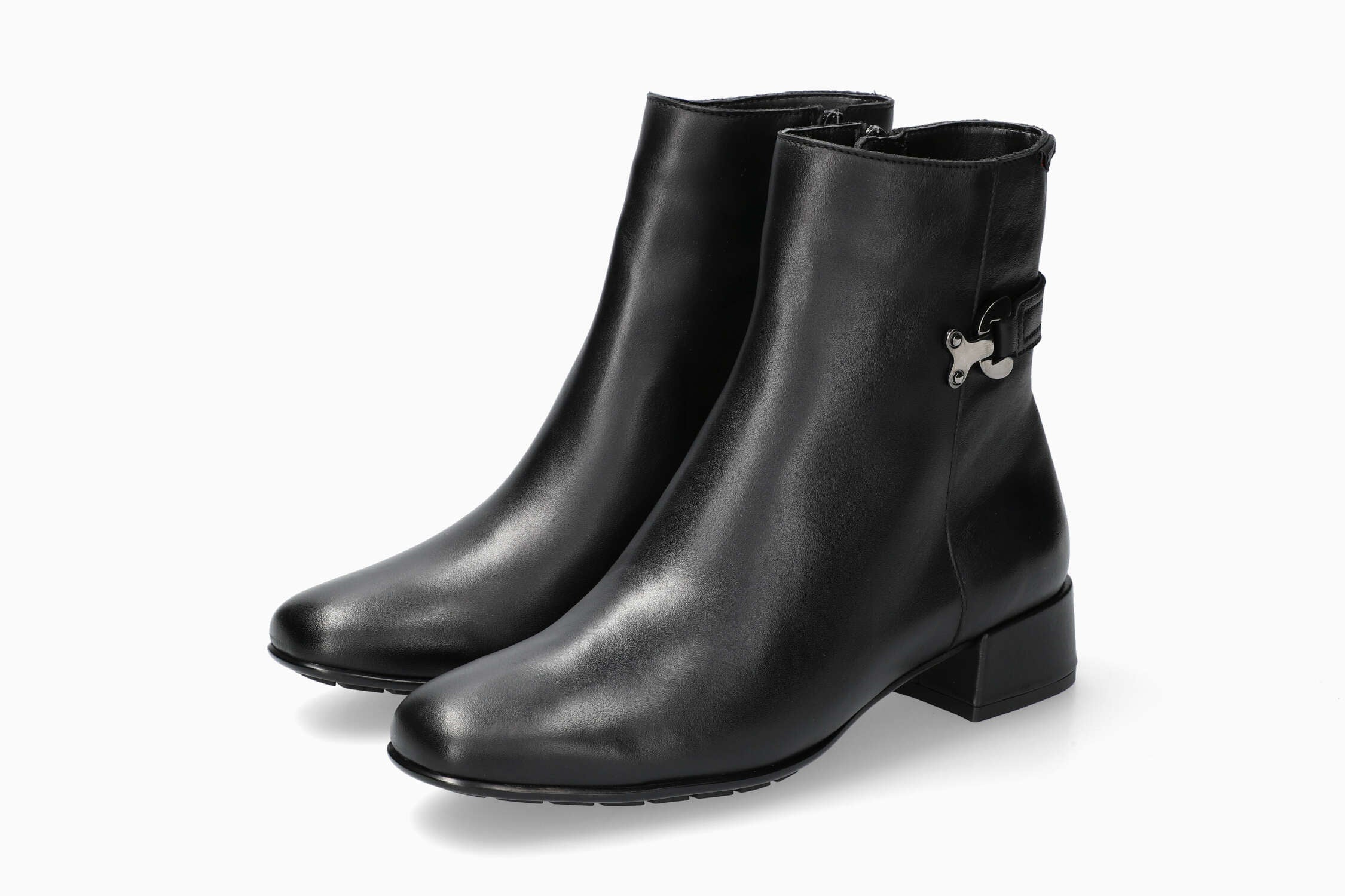 Johana - Black Women Ankle Boots With Heel