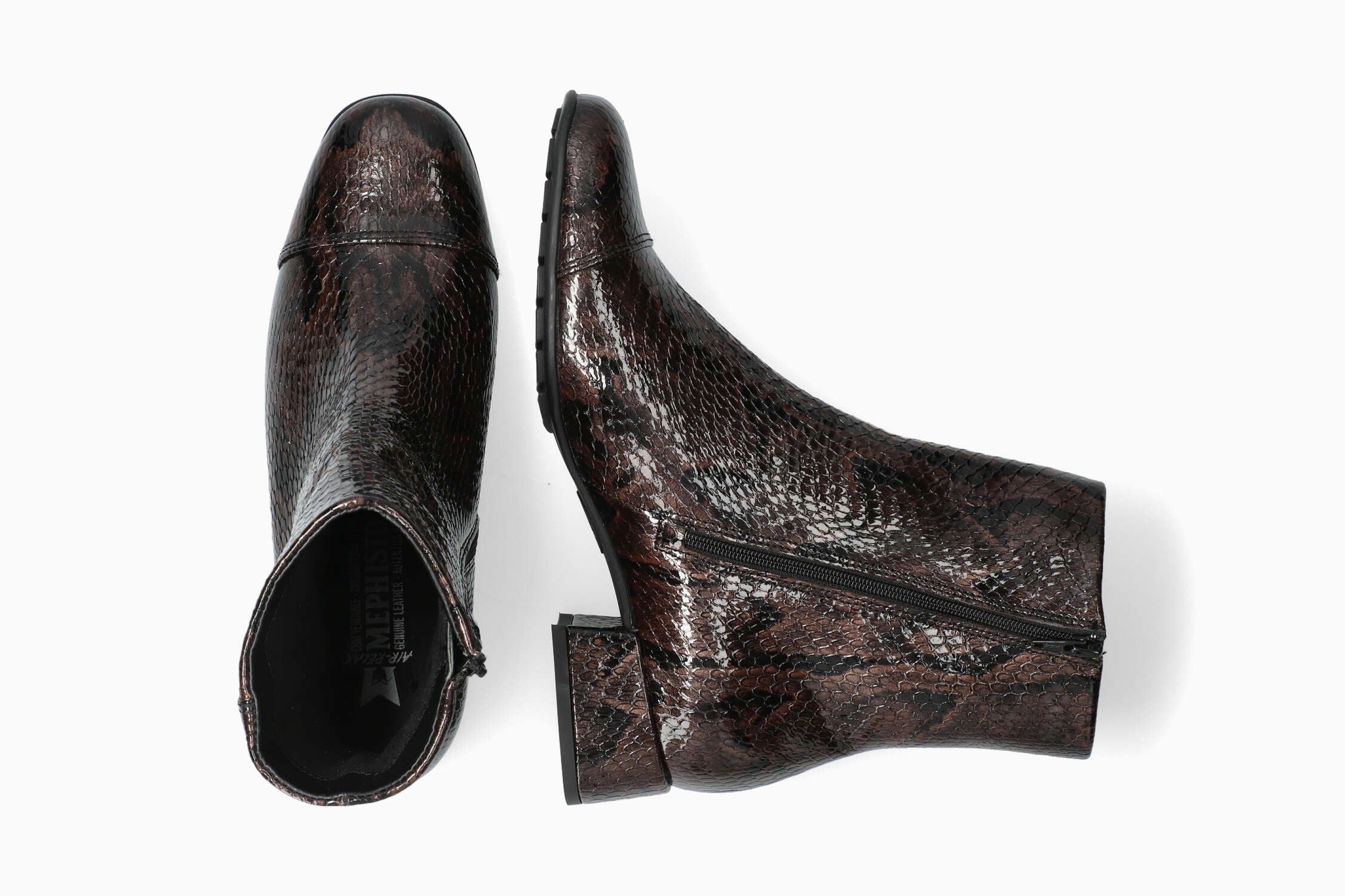 Jiliane - Bronze Women Ankle Boots With Heel