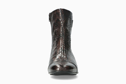 Jiliane - Bronze Women Ankle Boots With Heel