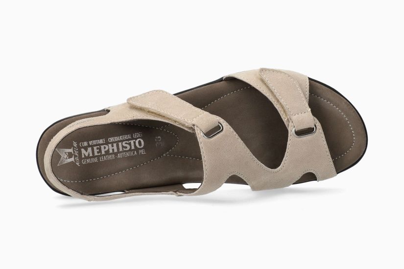 MEPHISTO PARIS | Women Sandals Beige Leather Metallic Fancy Print