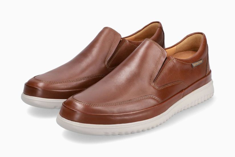MEPHISTO TWAIN | Herren Halbschuhe Braun Leder Glatt