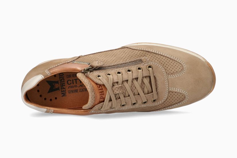 MEPHISTO LEON | Men Sneaker Beige Leather Nubuck