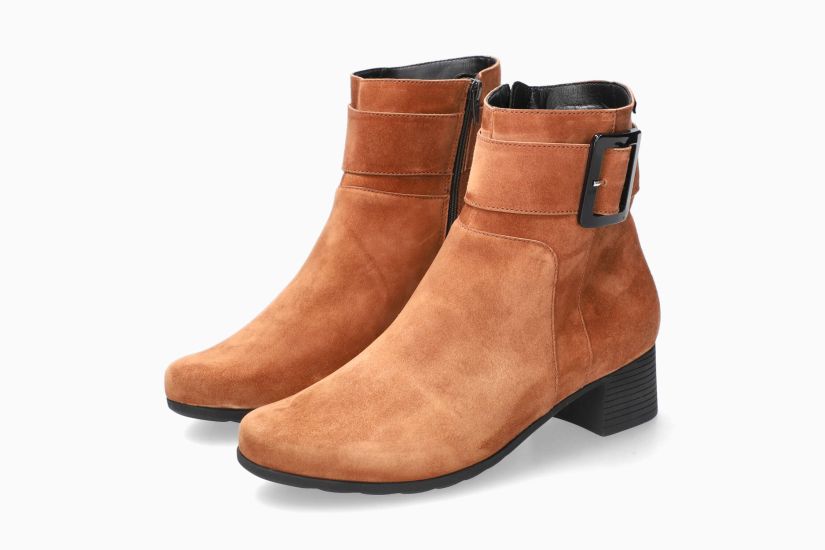 MEPHISTO GIANINA | Mujer Botas De Tacon Marron Cuero Terciopelo