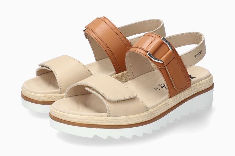 MEPHISTO DAKOTA | Damen Sandalen Beige Leder Glatt