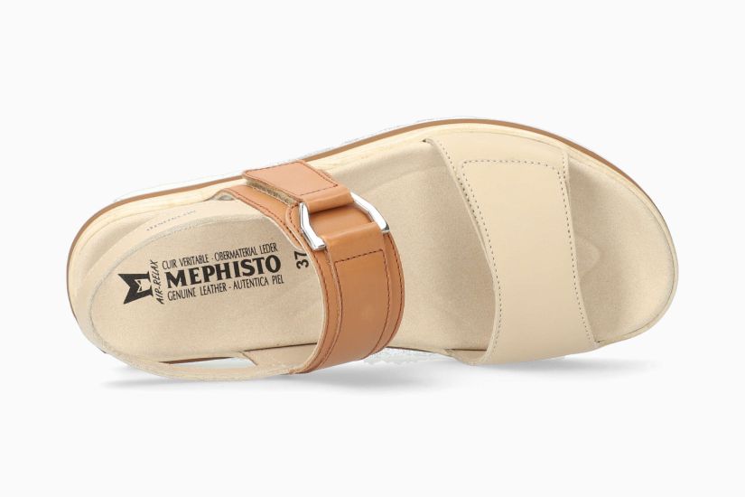 MEPHISTO DAKOTA | Damen Sandalen Beige Leder Glatt