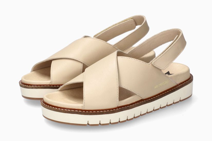 MEPHISTO BLANCHE | Vrouwen Sandelen Beige Leer Glad