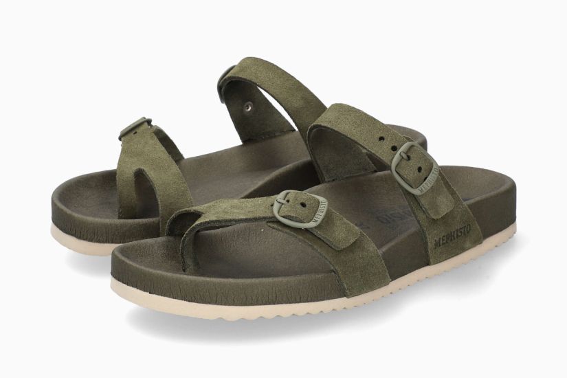 MEPHISTO KRISTAL | Vrouwen Sandelen Groen Leer Velouwen