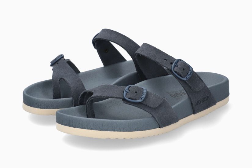 MEPHISTO KRISTAL | Damen Sandalen Dunkelblau Leder Veloursleder