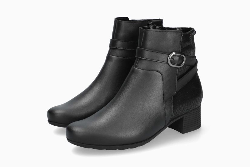 MEPHISTO GARANCE | Damen Absatz Stiefeletten Schwarz Leder Glatt