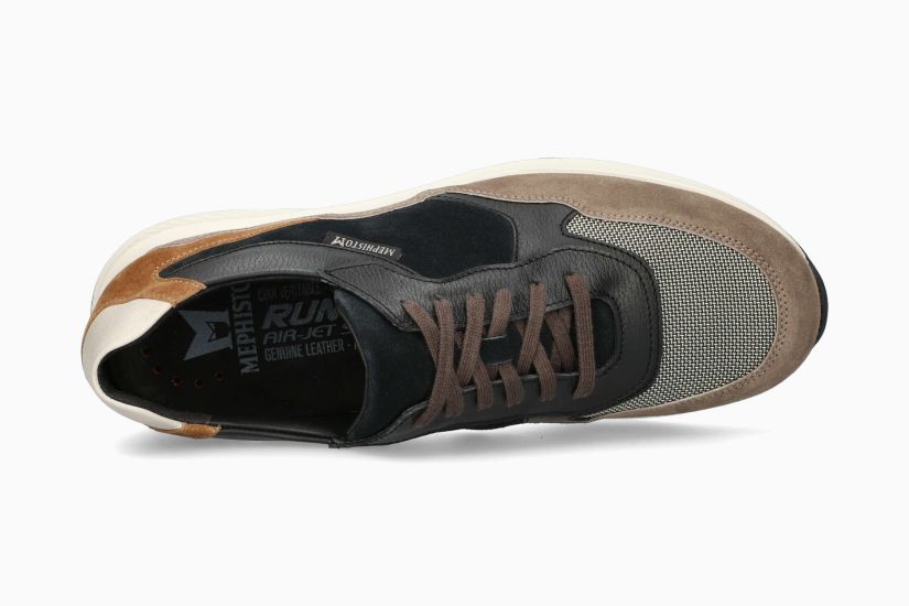 MEPHISTO DRISS | Herren Sneaker Grau Leder Textil Veloursleder