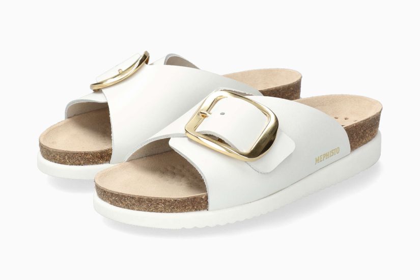 MEPHISTO HARIANA | Vrouwen Arch Sandalen Wit Leer Glad