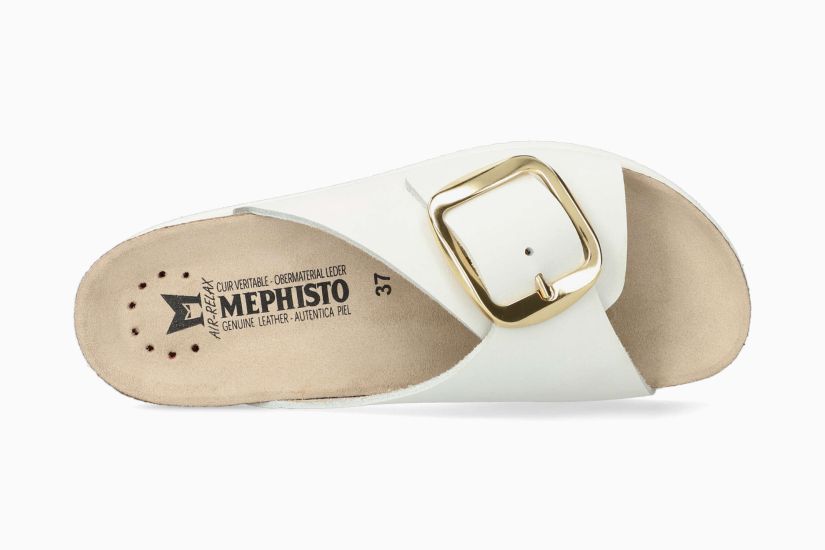 MEPHISTO HARIANA | Vrouwen Arch Sandalen Wit Leer Glad